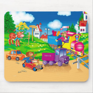 train and car mouse mat
