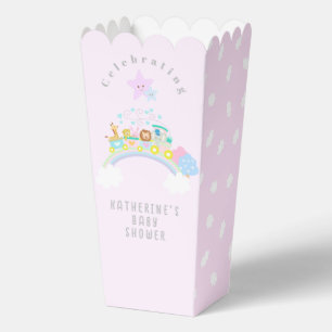 Train Animals Baby Pastel Pink Favour Box