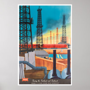 Train Art Locomotive Poster Bern Hill Railroad