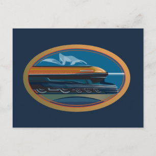 Train Art Postcard