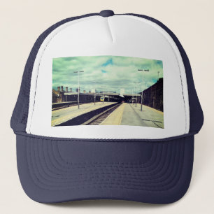 Train at the station trucker hat