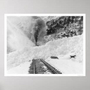 Train Avalanche Alaska 1916 Poster