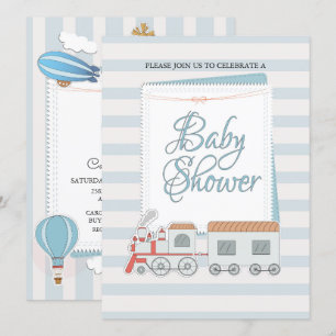Train Baby Shower Invite