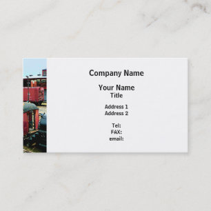 Train Being Pulled By Two Locomotives Business Card
