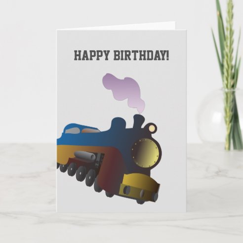 Train Birthday Cards | Zazzle UK