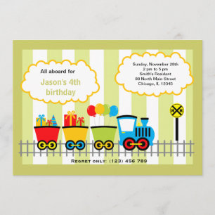 Train Birthday Invitation