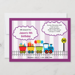 Train Birthday Invitation