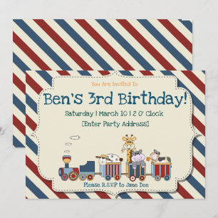 Train Birthday Invitation