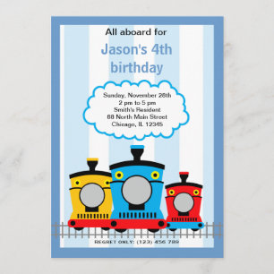 Train Birthday Invitation