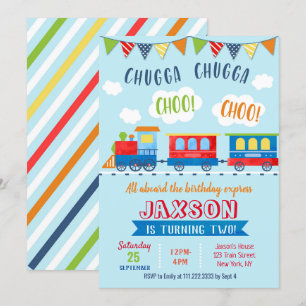 Train Birthday Invitations