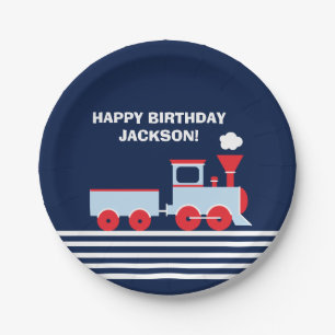 Train Birthday Paper Palte 7" Paper Plate