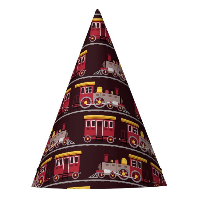 Train Birthday Party Baby Shower Party Hat (Front)