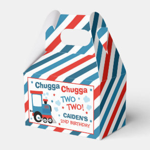 Train Birthday Party Decor Chugga Chugga Two Two Favour Box