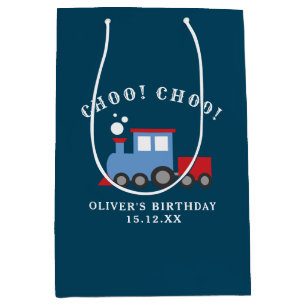 Train birthday party gift bag