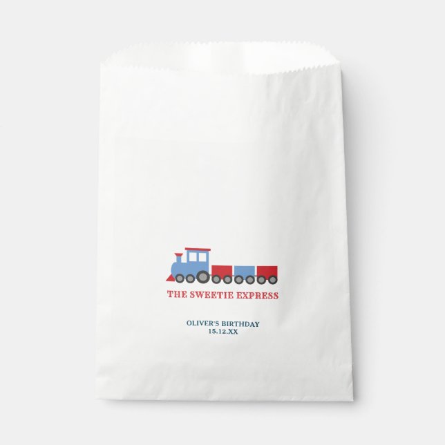 Train birthday party Sweet Bags (Front)