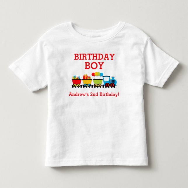 Train Birthday T-shirt Toddler Kid (Front)