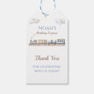 Train Birthday Thank You Favour Tags