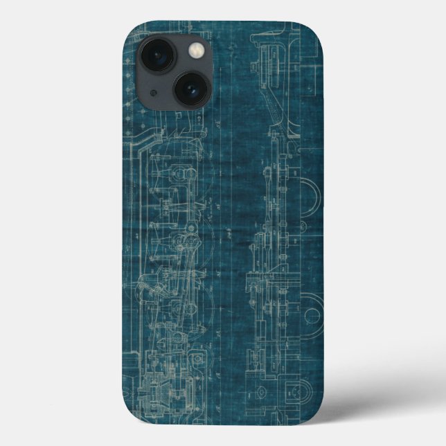 Train Blueprint I Case-Mate iPhone Case (Back)