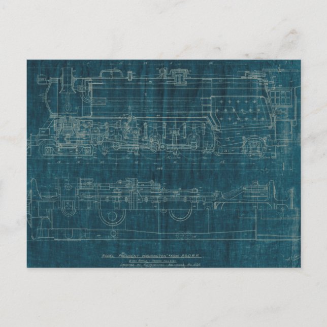 Train Blueprint I Postcard (Front)