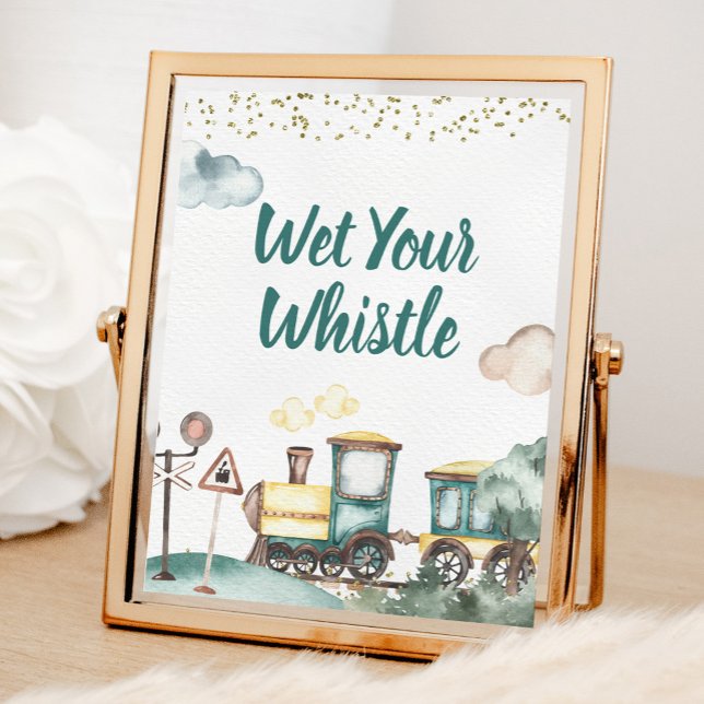Train Boy Birthday Wet Your Whistle Sign (Creator Uploaded)