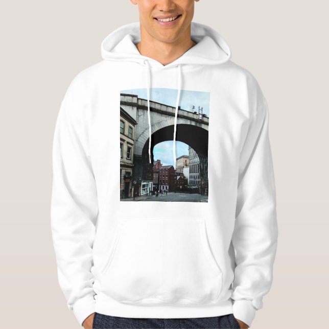 Train bridge , Newcastle upon tyne Hoodie (Front)