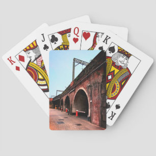 Train bridge  playing cards