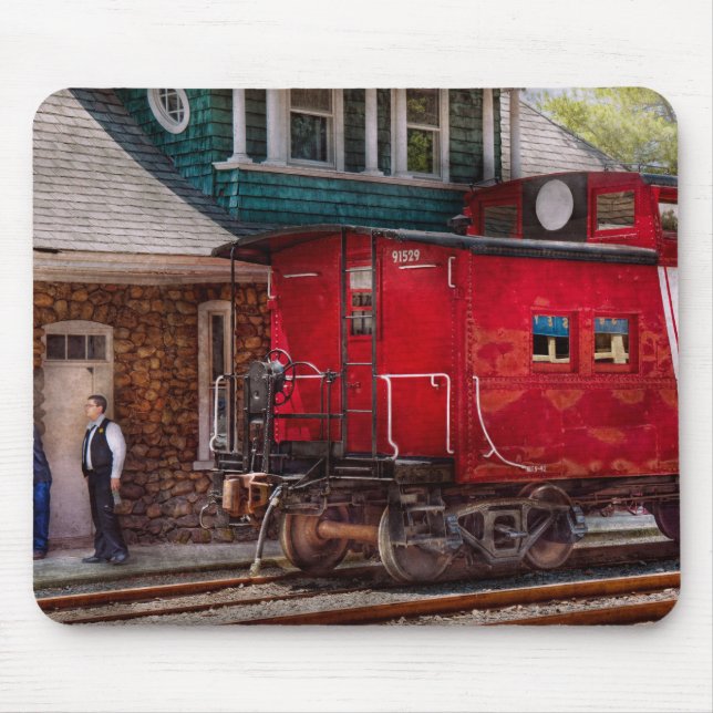 Train - Caboose - End of the line Mouse Mat (Front)