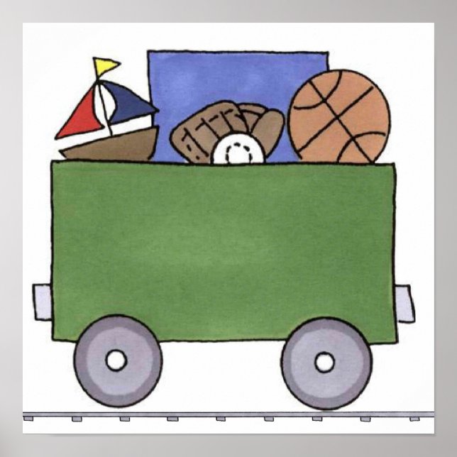 Train canvas painting poster (Front)