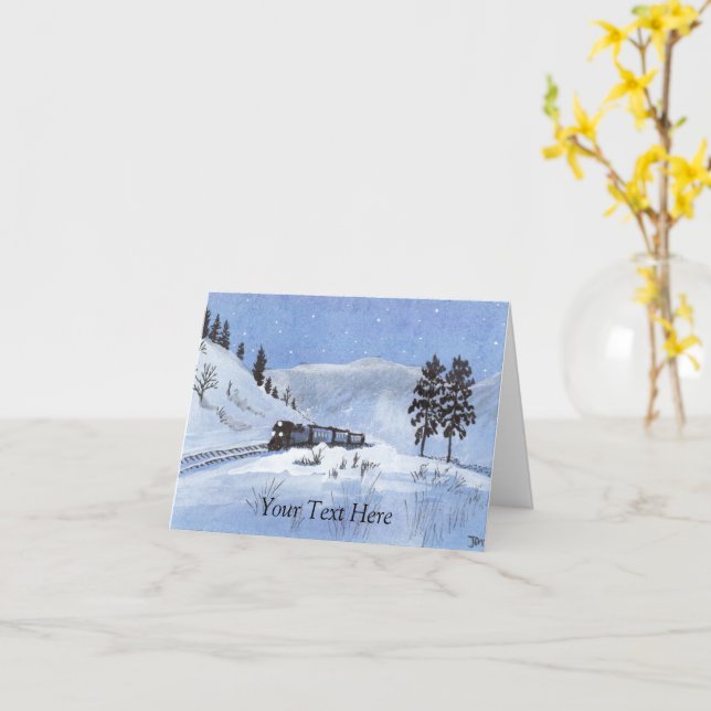 Train Card (Yellow Flower)