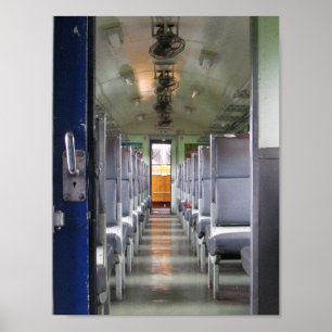 Train Carriage Thailand ... Southeast Asia Travel Poster