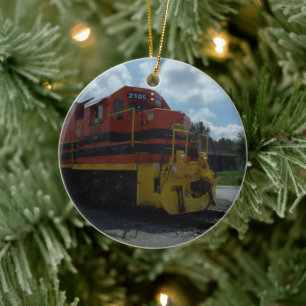 Train Ceramic Tree Decoration