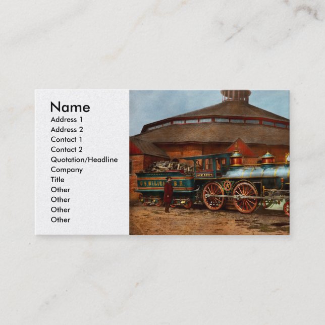 Train - Civil War - General Haupt 1863 Business Card (Front)