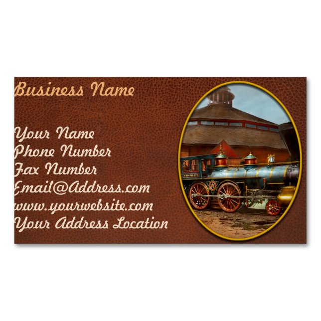 Train - Civil War - General Haupt 1863 Magnetic Business Card (Front)