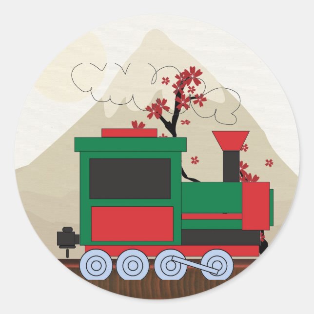 Train Classic Round Sticker (Front)