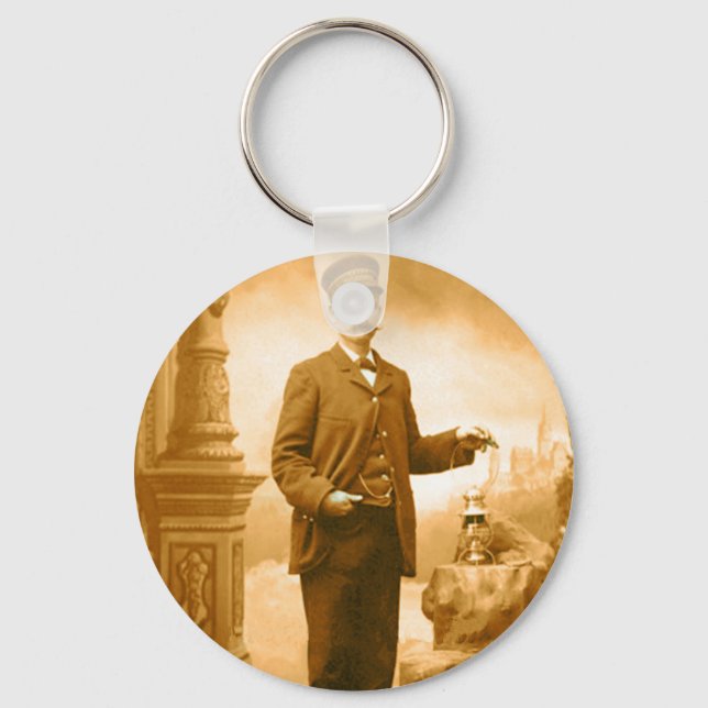 Train Conductor Keychain (Front)