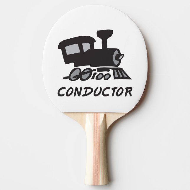 Train Conductor Ping Pong Paddle (Front)