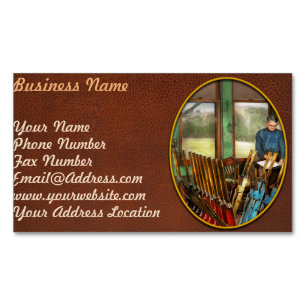 Train - Controls - In the signal tower 1940 Magnetic Business Card