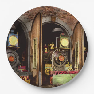 Train - Cow catching technology 1869 Paper Plate