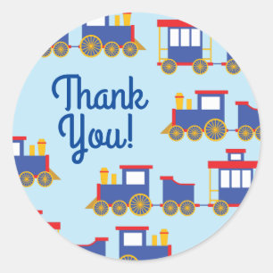 Train Cute Choo-Choo 1st Birthday Party Theme Classic Round Sticker
