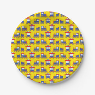 Train Cute Choo-Choo 1st Birthday Party Theme Paper Plate
