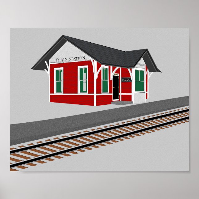 Train Depot Kids Décor Print Poster (Front)