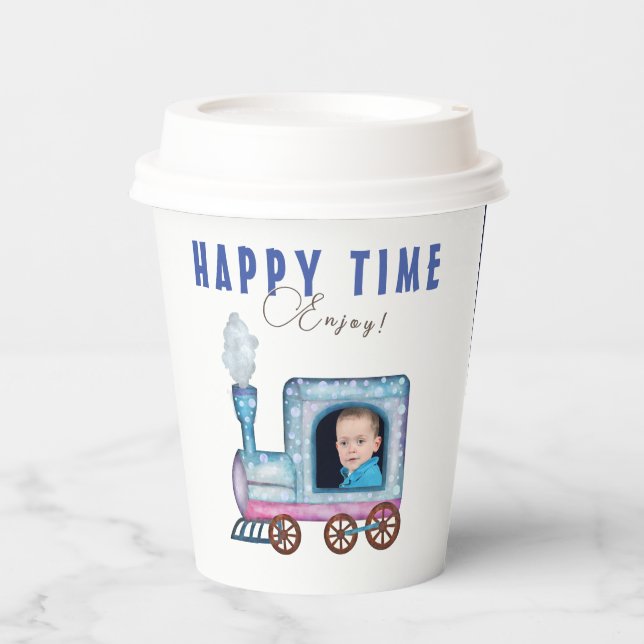 train designs paper cups (Front)