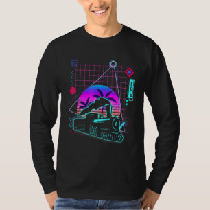 Train Driver Aesthetic Vaporwave 80s Style Trains T-Shirt