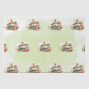 Train Engine Birthday Tissue Paper