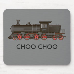 Train Engine Choo Choo or Customise Text Mouse Mat