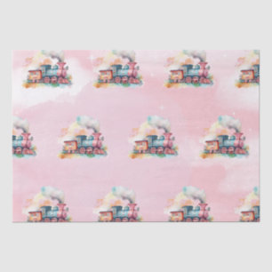 Train Engine Girl Birthday Tissue Paper
