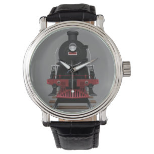 Train Engine Vintage Railroad Any Colour Face Watch