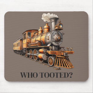 Train Engine Who Tooted? or Customise Text Mouse Mat