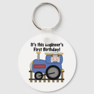 Train Engineer 1st Birthday Tshirts and gifts Key Ring