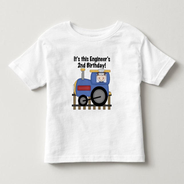 Train Engineer 2nd Birthday Tshirts and Gifts (Front)